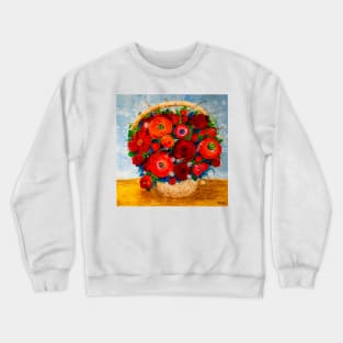 Flowers in a basket Crewneck Sweatshirt